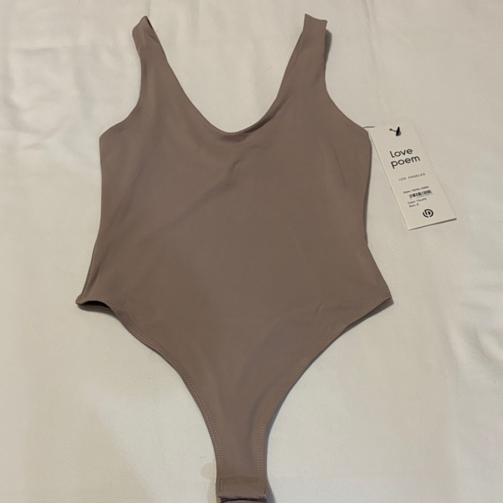 Love Poem Women's Tan Bodysuit Size- Small